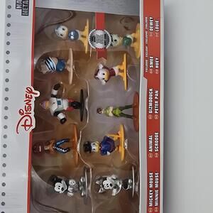 Disney Nano Metalfigs Collectible Figurine Set - Mickey Mouse and Friends